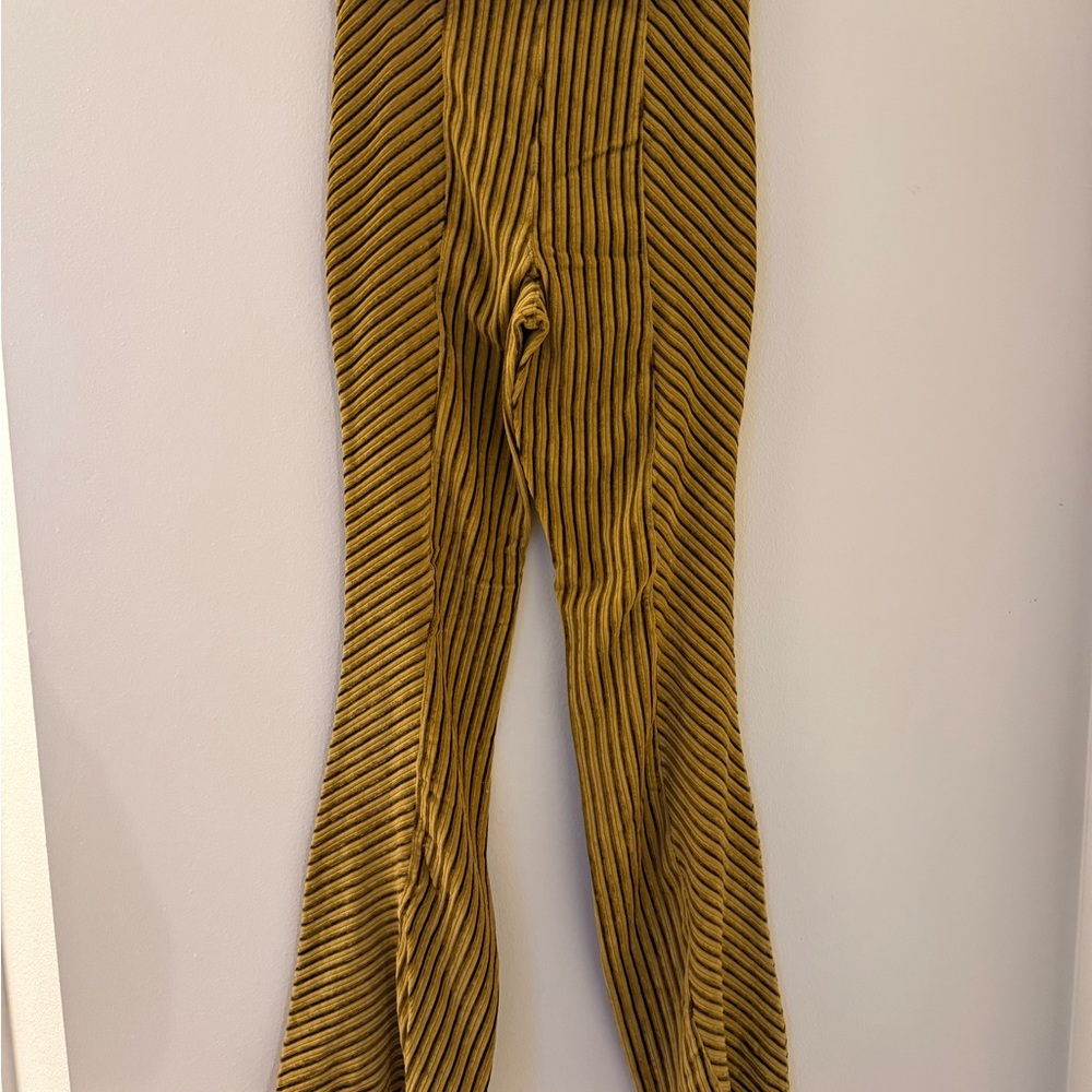 Free People Slim Pull-On Velvet Flare Pants - Picture 4 of 5